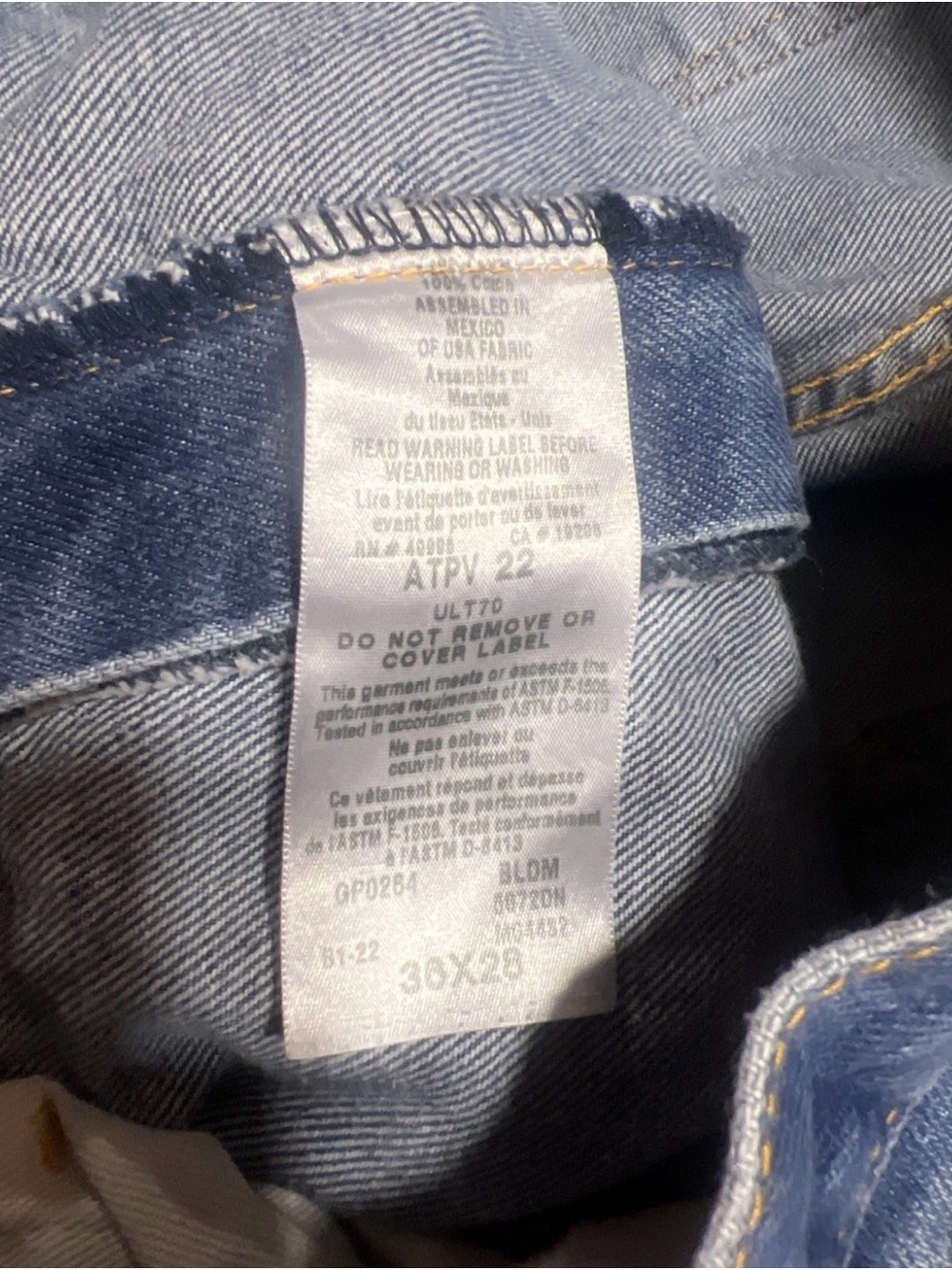 SteelGuard NFPA 2112 FR Men’s Blue Denim CAT 2 36x28 lot of 2 - Picture 11 of 12